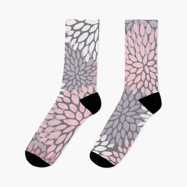 Item preview, Floral Pattern, Pink and White on Gray designed and sold by meggydesigns.