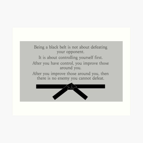 On Being a Black Belt Art Print
