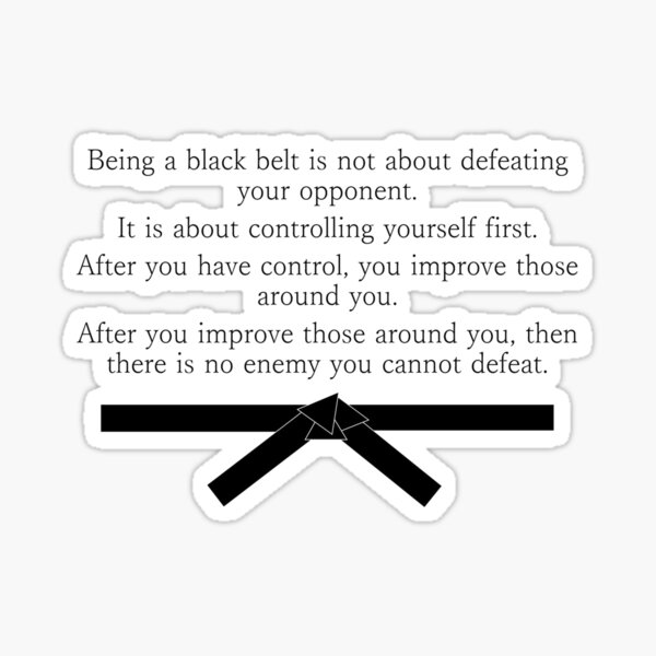 On Being a Black Belt Sticker
