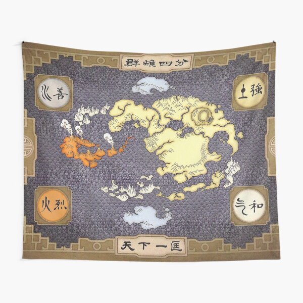 Avatar the Last Airbender Map Tapestry