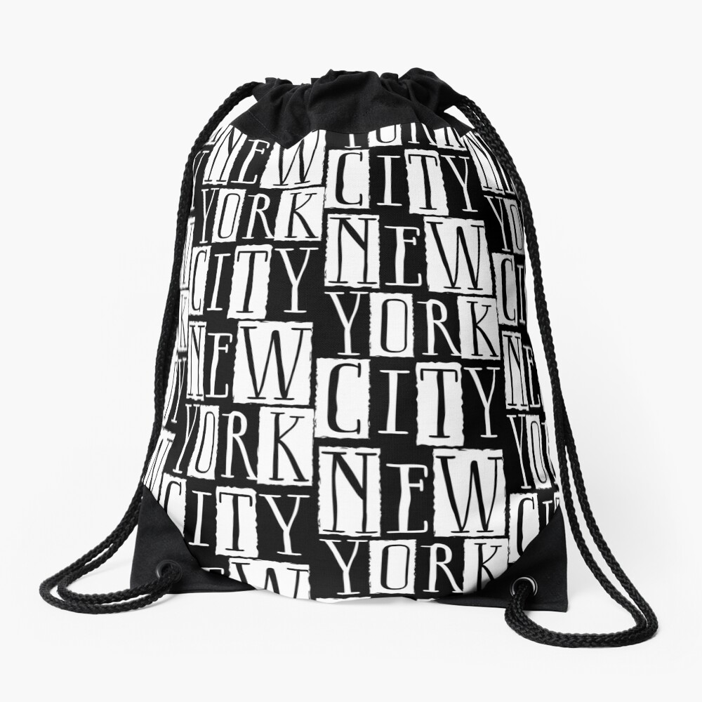 New York City Funky Modern Design Drawstring Bag
