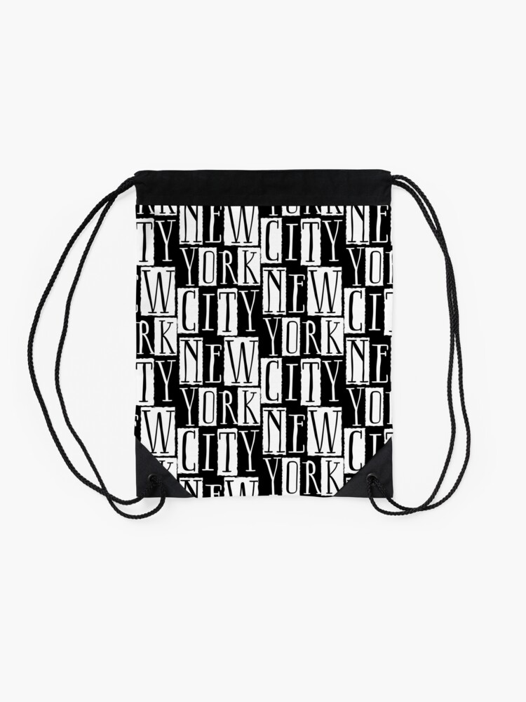 Alternate view of New York City Funky Modern Design Drawstring Bag
