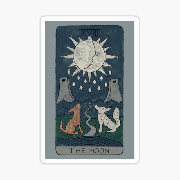 The Moon Tarot Card Sticker