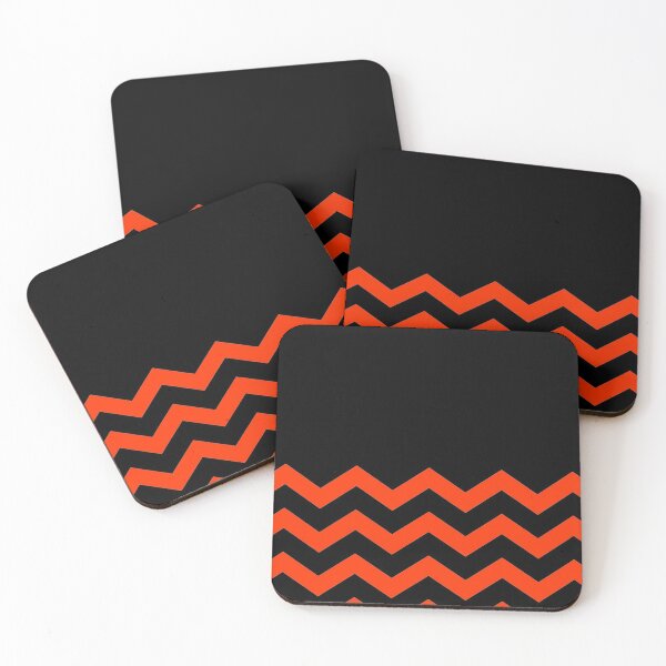 Item preview, BLACK AND ORANGE CHEVRON HALF SOLID HALF CHEVRON DESIGN designed and sold by ozcushionstoo.