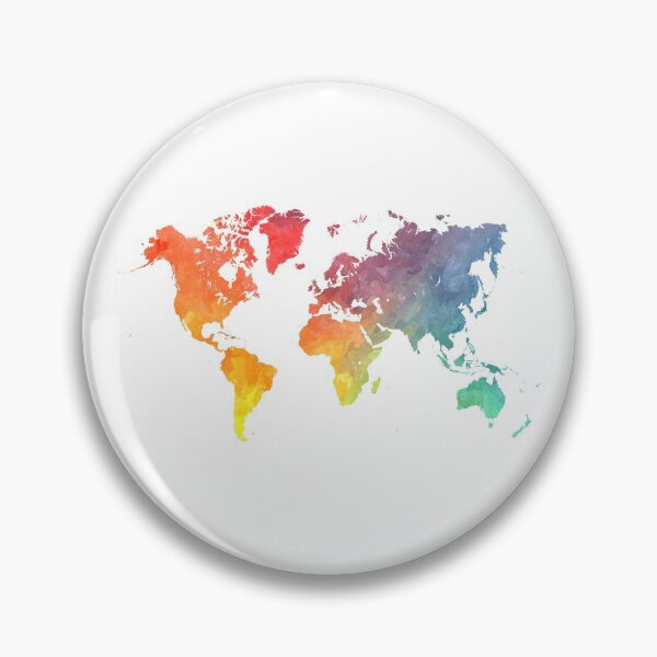 Item preview, Map of the world colored designed and sold by JBJart.