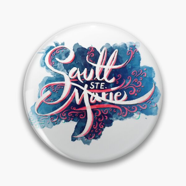 Item preview, Sault Ste. Marie Watercolor Calligraphy designed and sold by Jarrod Vandenberg.