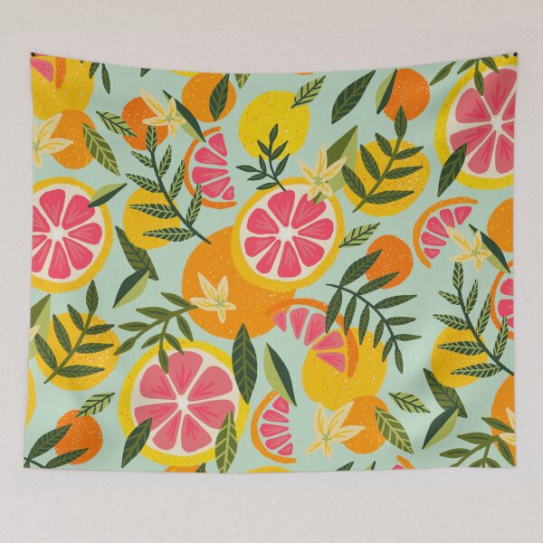 Item preview, Grapefruit Blooms – Mint Palette designed and sold by Cat Coquillette.