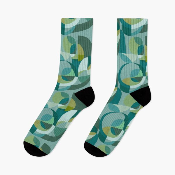 Item preview, Modern Circles Abstract Geo Blue Green Teal designed and sold by Cecilia Mok.