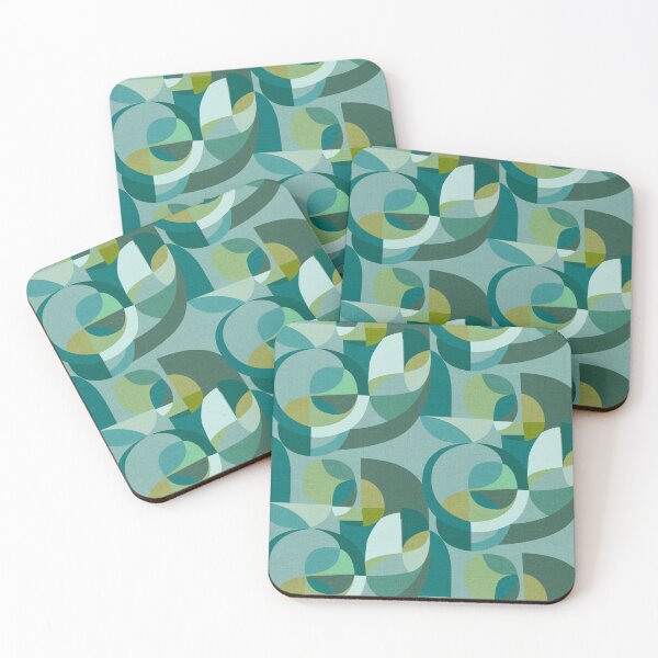 Item preview, Modern Circles Abstract Geo Blue Green Teal designed and sold by Cecilia Mok.