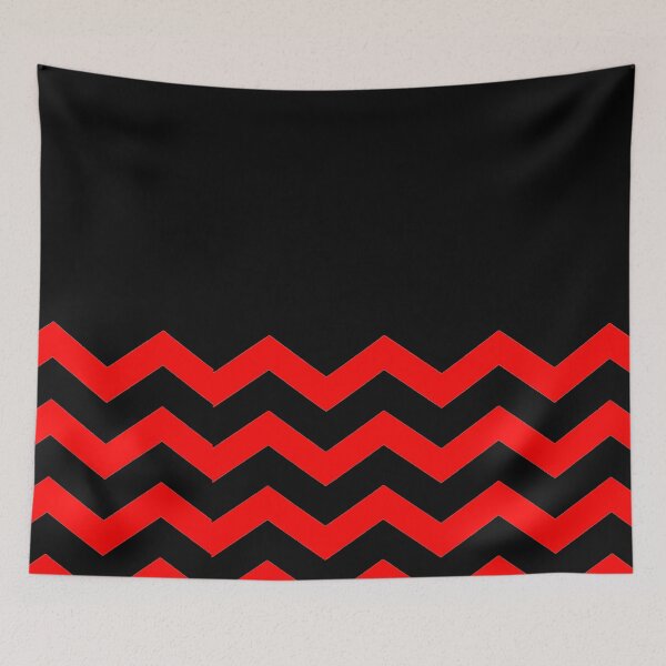 Item preview, RED AND BLACK CHEVRON ZIG ZAG  HALF TONE PATTERN - BY OZCUSHIONSTOO designed and sold by ozcushionstoo.