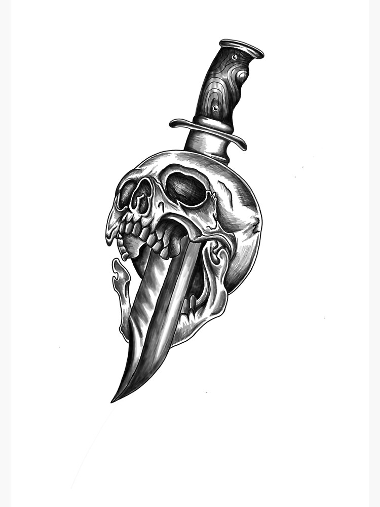 skull and bones dagger