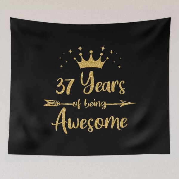Item preview, Womens 37 Years Of Being Awesome Women 37th Happy Birthday print designed and sold by Grabitees.