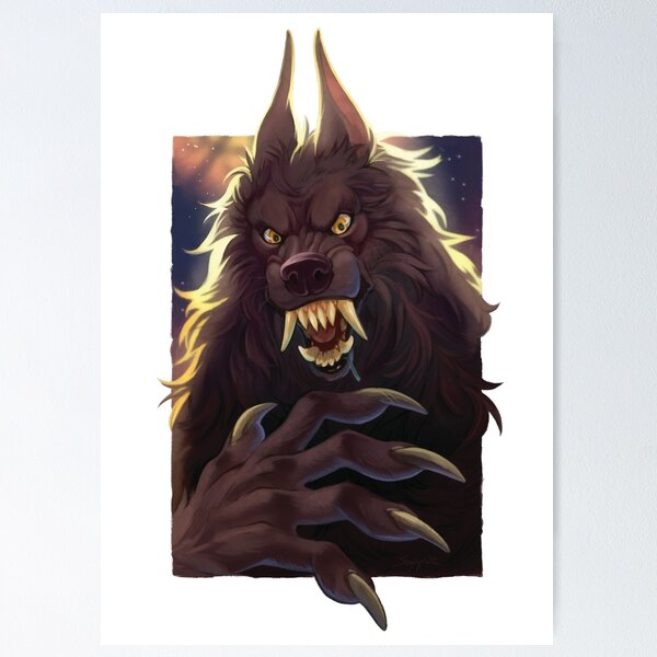Item preview, Black Werewolf - Light Background designed and sold by Seylyn.