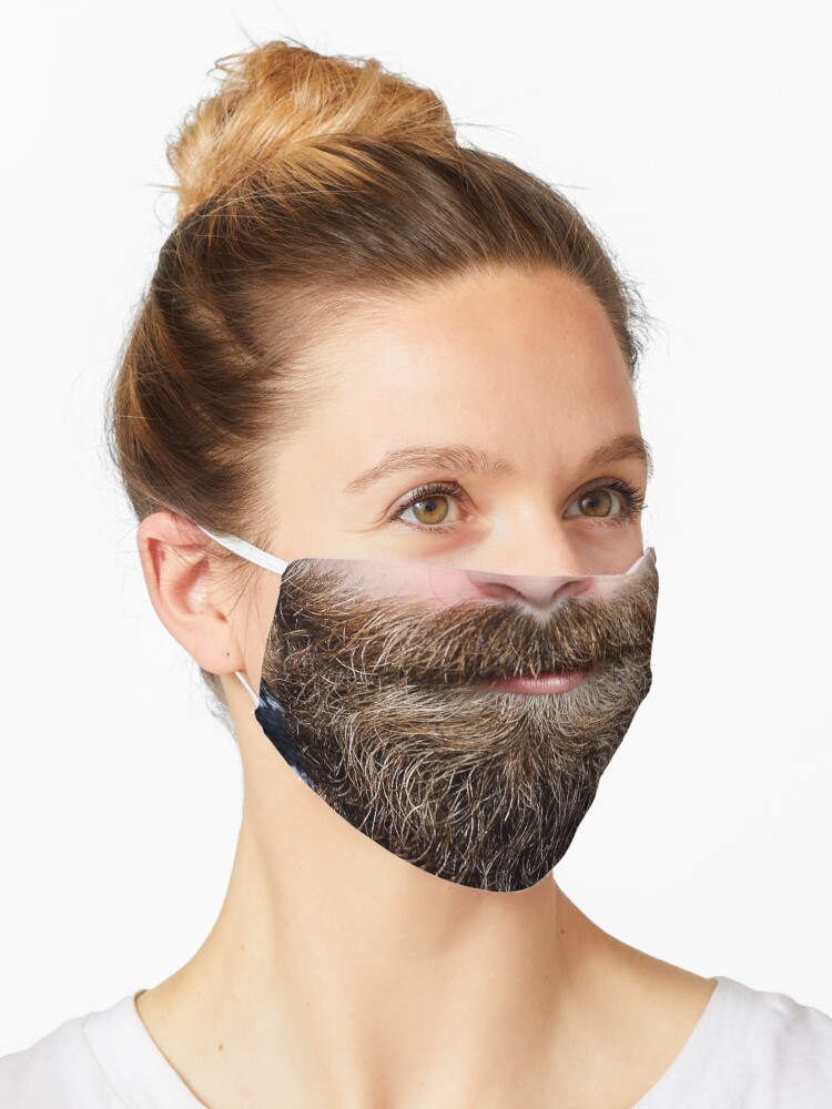 Mann Bart Lustige Gesichtsmaske Gesichtsbehaarung Maske Von Colorflowart Redbubble