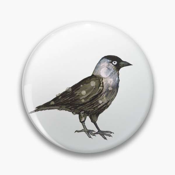 Item preview, Western jackdaw watercolor  designed and sold by Bwiselizzy.