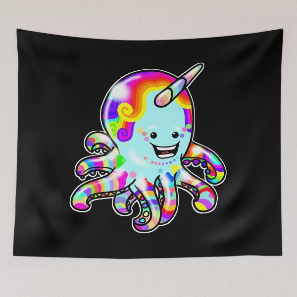 Item preview, JOYFUL RAINBOWY SEA UNICORN  designed and sold by karmadesigner.