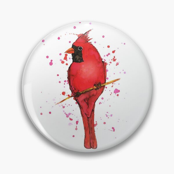 Item preview, A Northern cardinal bird watercolor designed and sold by Bwiselizzy.