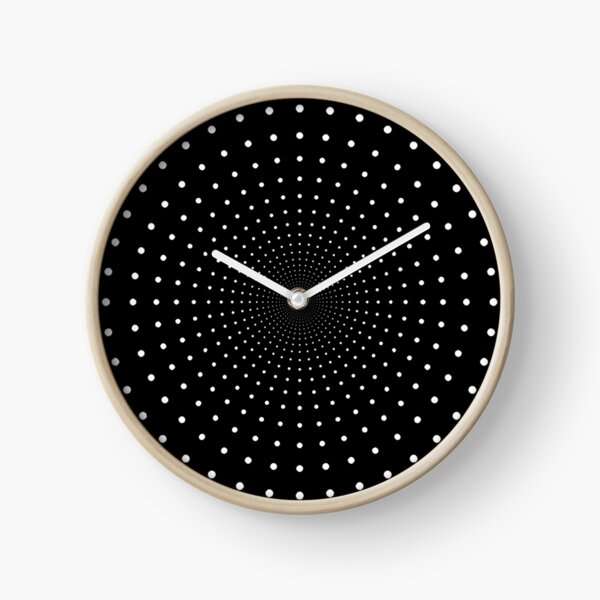 Blue Circles and Rays on White Background - фон иллюзия Clock