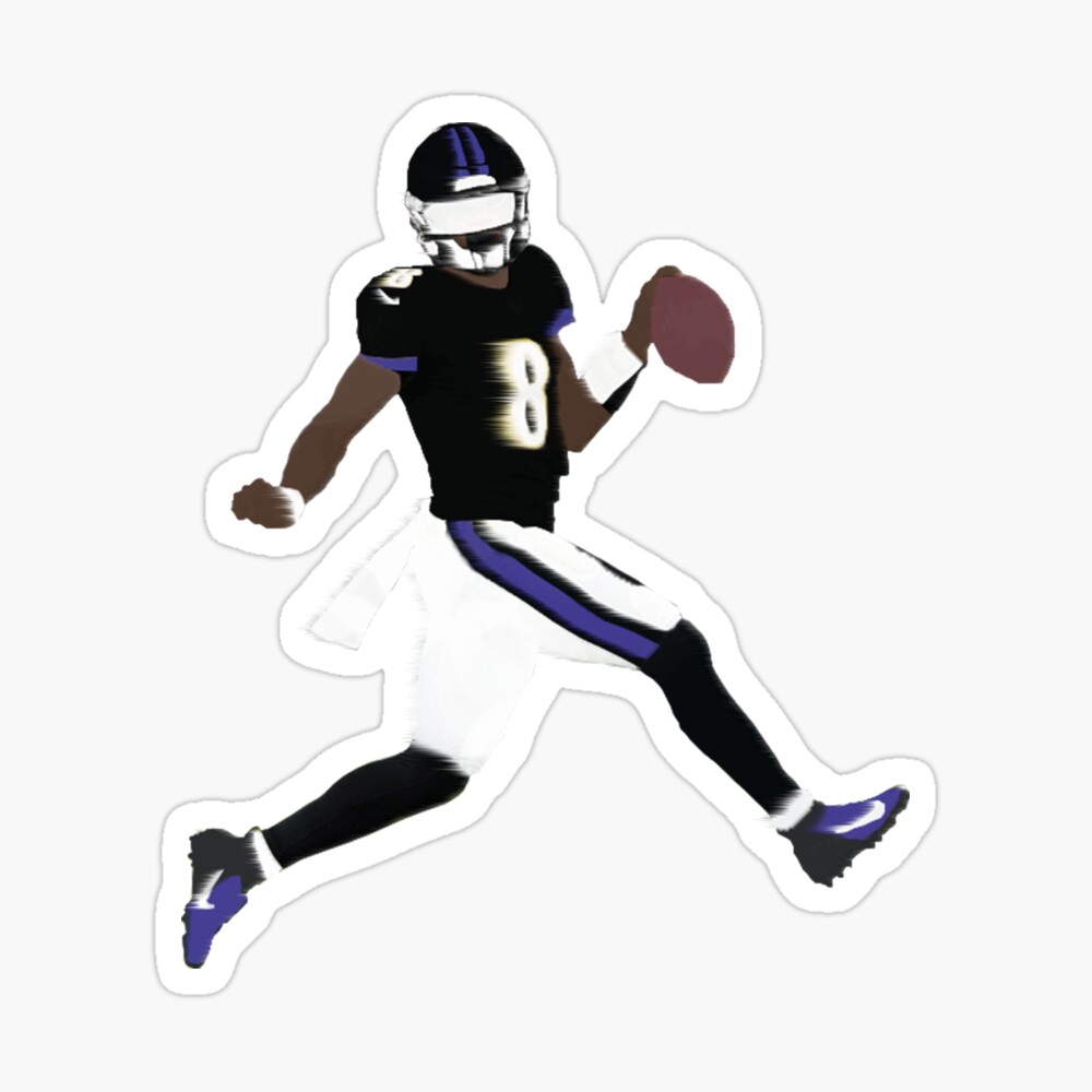 Lamar Jackson Baltimore Ravens Abstract Art 1 Greeting Card by Joe