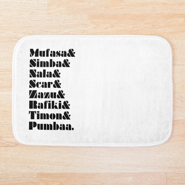Lion King Ampersand Character List Bath Mat