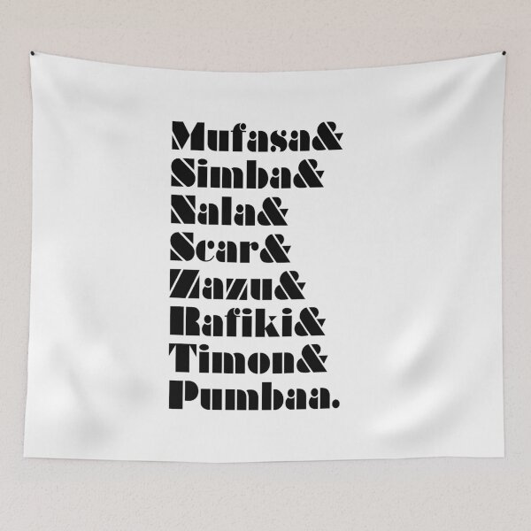 Item preview, Lion King Ampersand Character List designed and sold by vordeman.