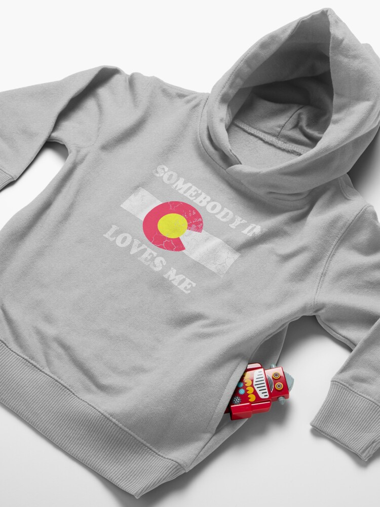Alternate view of Somebody In Colorado Loves Me Toddler Pullover Hoodie