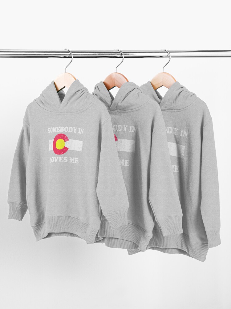 Alternate view of Somebody In Colorado Loves Me Toddler Pullover Hoodie