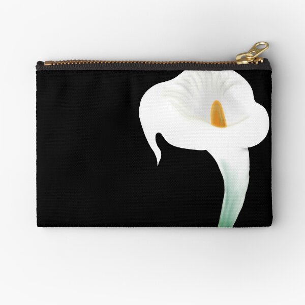 White calla Zipper Pouch