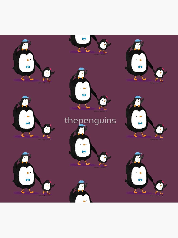 Dad Penguin with his daughter and son penguins by thepenguins