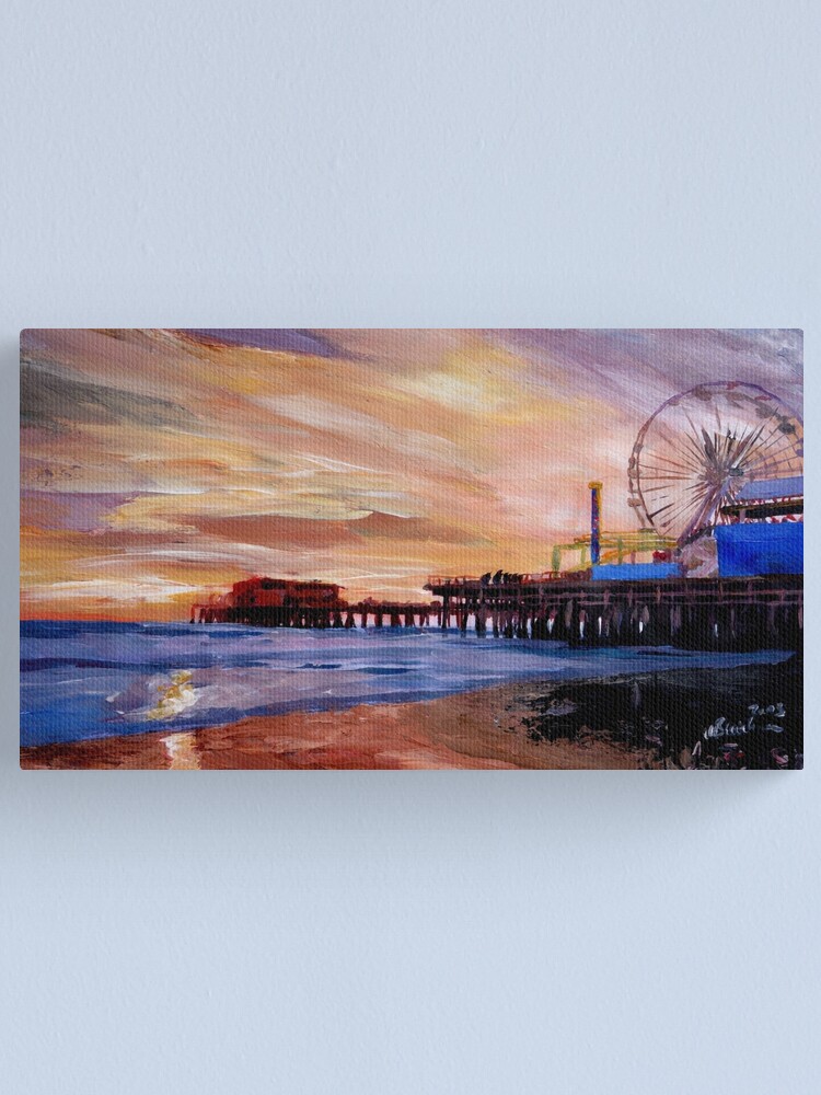 Alternate view of Santa Monica Pier at Sunset Canvas Print