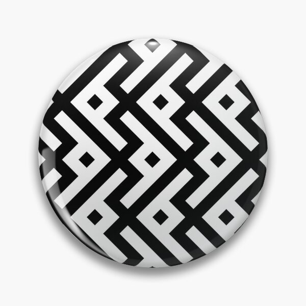 Item preview, Abstract geometric monochrome pattern designed and sold by elfina.