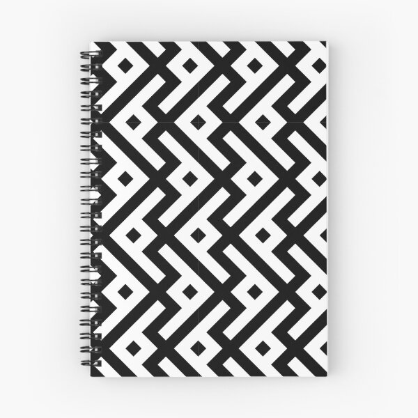 Item preview, Abstract geometric monochrome pattern designed and sold by elfina.