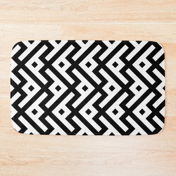 Item preview, Abstract geometric monochrome pattern designed and sold by elfina.