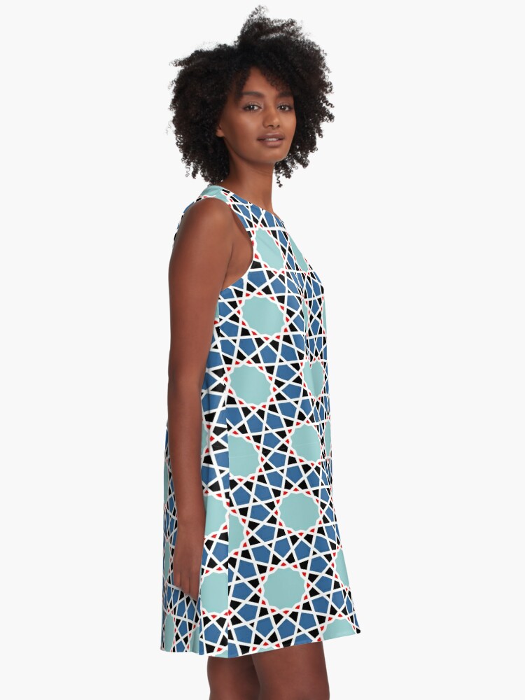 Islamic geometric pattern A-Line Dress for Sale by elfina