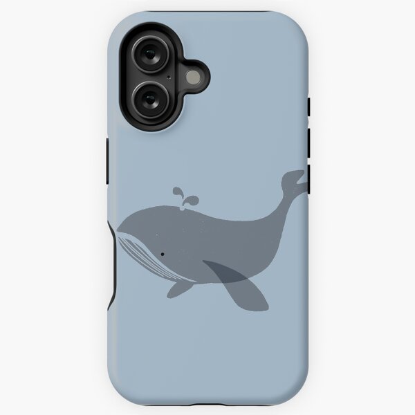 Ilustración Infantil Ballena Azul Funda resistente para iPhone