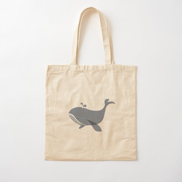 Ilustración Infantil Ballena Azul Bolsa de algodón