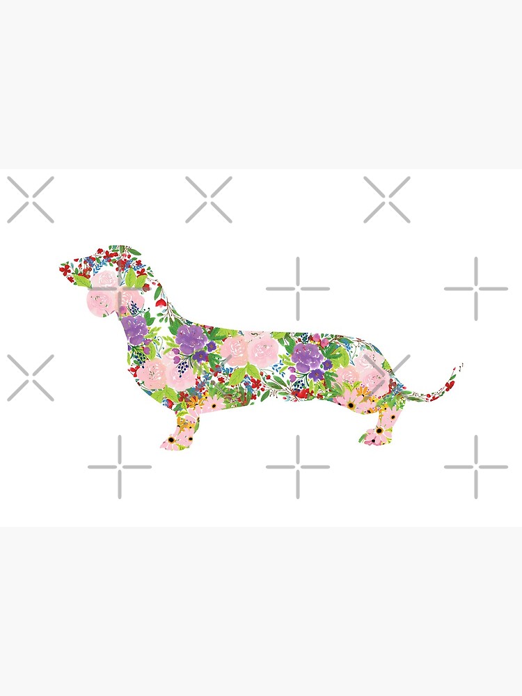 Floral Dachshund by tribbledesign