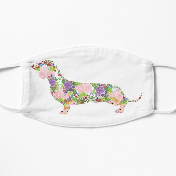 Floral Dachshund Mask