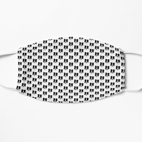 Border Collie Pattern Mask Flat Mask