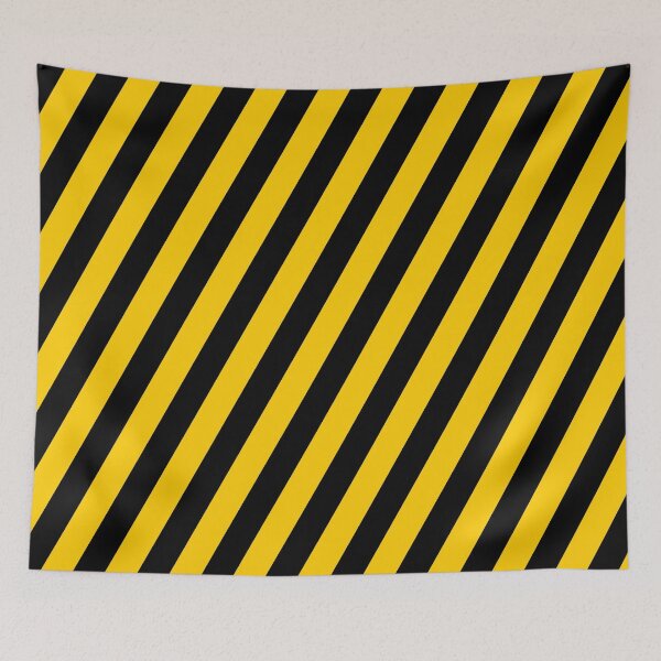 Item preview, Yellow Black sloping Striped Pattern designed and sold by Favorableresult.