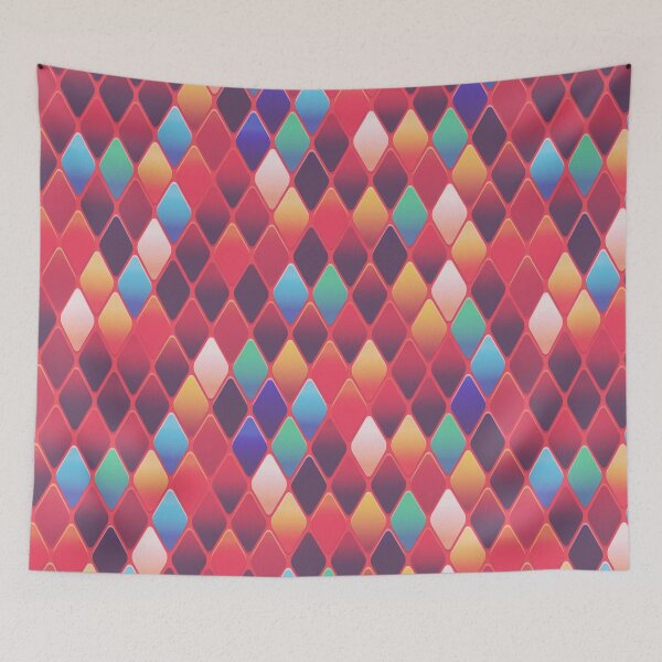 Item preview, Elegant Charming Smooth Edged Diamonds Pattern | Tranquil Red Design designed and sold by Dator.