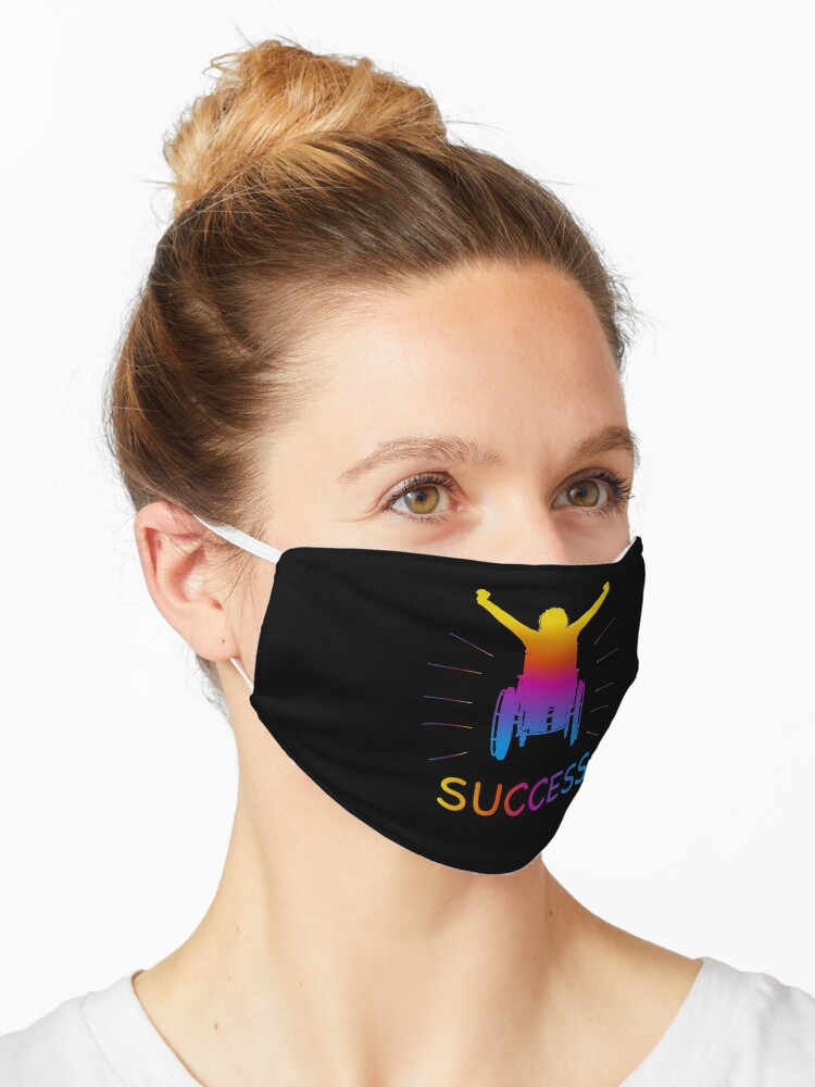 Erfolg Rollstuhl Rollstuhlfahrer Behinderung Handicap Geschenk Maske Von Netsrikfa Redbubble