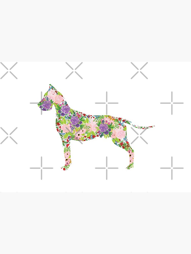 Floral Great Dane by tribbledesign