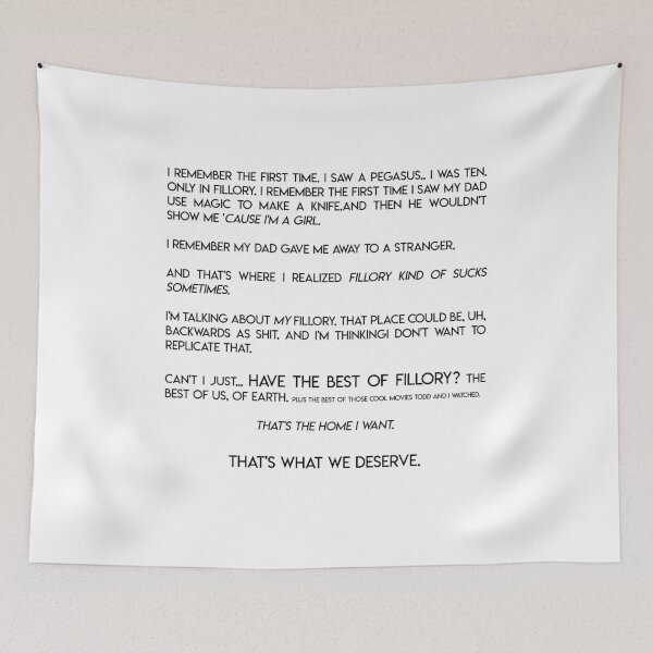 Item preview, Fen's speech about Fillory designed and sold by BunnyMomMtl.