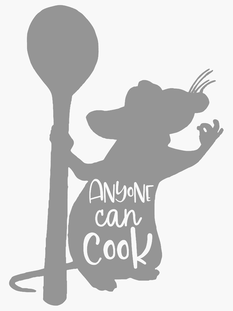 "Ratatouille Anyone Can Cook" Sticker for Sale by Multifandomswag