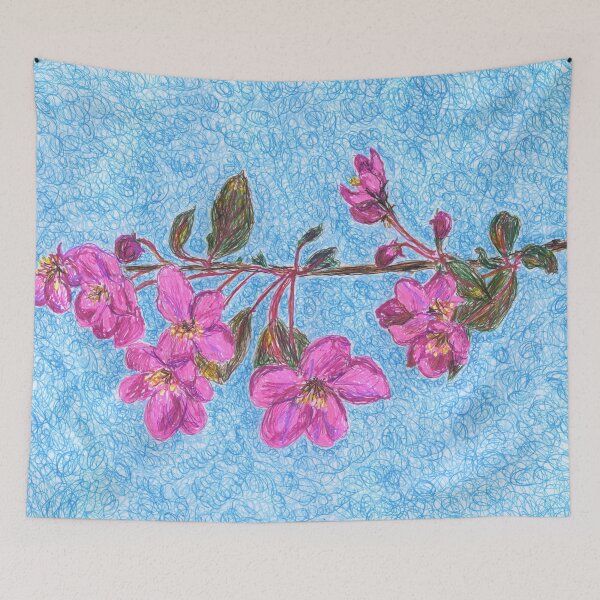 Item preview, Pink fruit tree blossom in our garden on Easter day designed and sold by LymphomaLass.