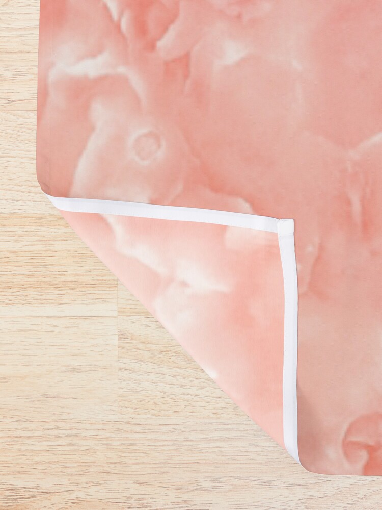 Alternate view of Rose Gold Blush Agate Marble Geode Gem Shower Curtain