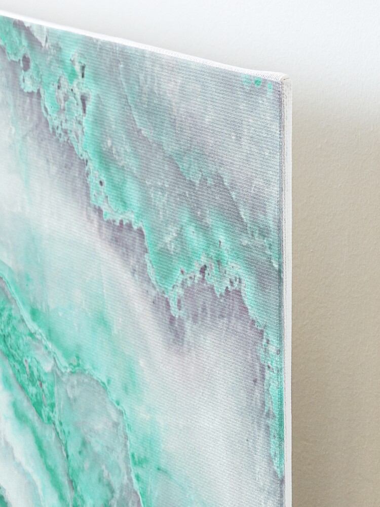 Alternate view of Luxury Mermaid Green Agate Marble Geode Gem Mounted Print