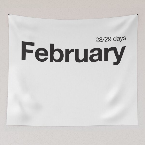 Item preview, February - minimalistic chest calendar in Helvetica  designed and sold by nevercook.