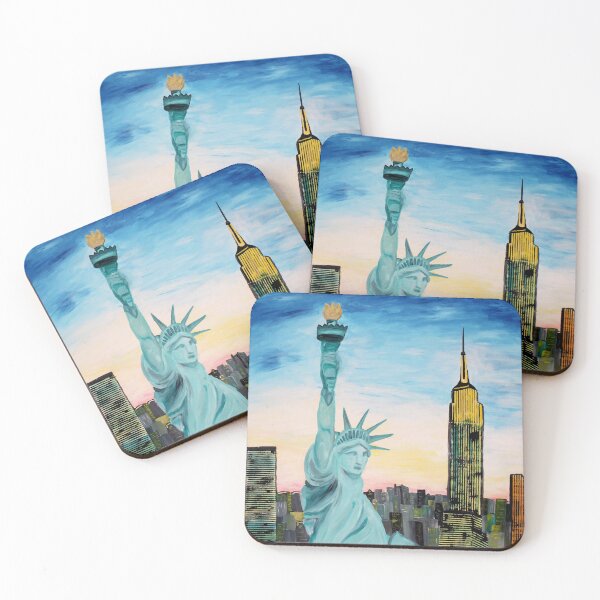 Item preview, Statue Of Liberty With View Of New York designed and sold by artshop77.